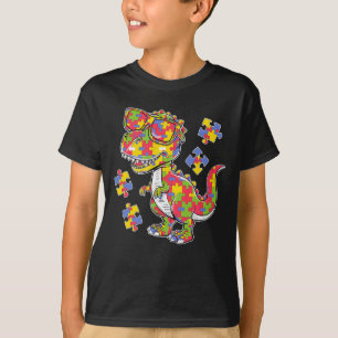 Rawsomelys Niedlich T Rex Autismus Puzzles Kinder T-Shirt