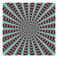 Ray and Spiral Weave in Blau und Rot
