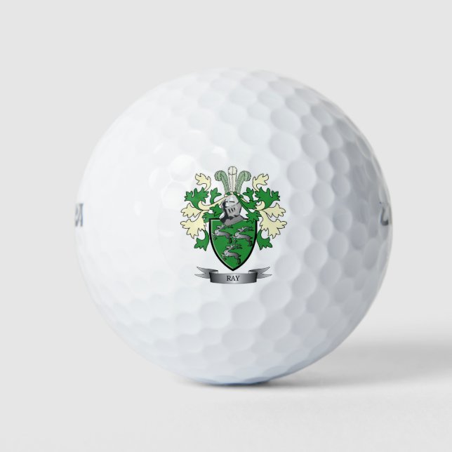 Ray-Familienwappen-Wappen Golfball (Vorderseite)