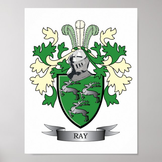 Ray-Familienwappen-Wappen Poster (Vorne)