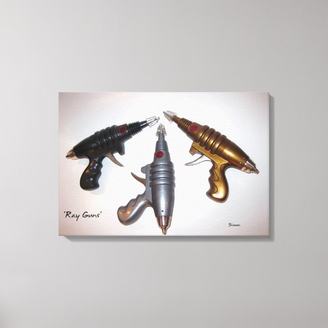 Ray Guns Art über Leinwand (Vorderseite)