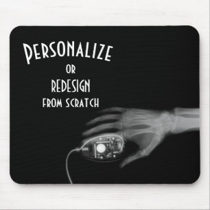 Ray Hand & Computer Maus - B&W Mousepad