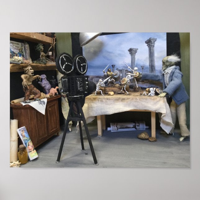 Ray Harryhausen in Studio Poster (Vorne)