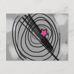 Ray-o-gram Postcard with Pink Star Postkarte
