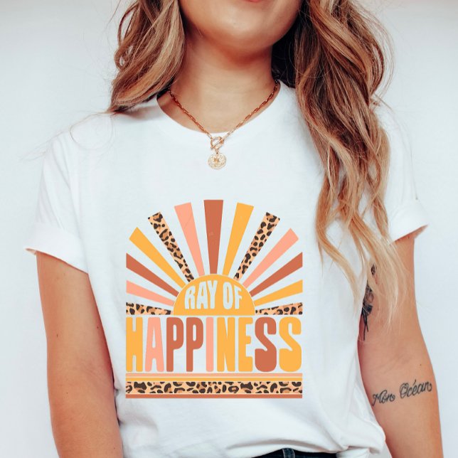 Ray of Happiness, Retro Sunshine Summer T-Shirt (Von Creator hochgeladen)