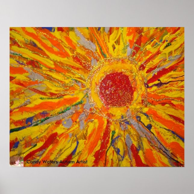 "Ray of Hope" von Candy Waters Autism Artist Poster (Vorne)