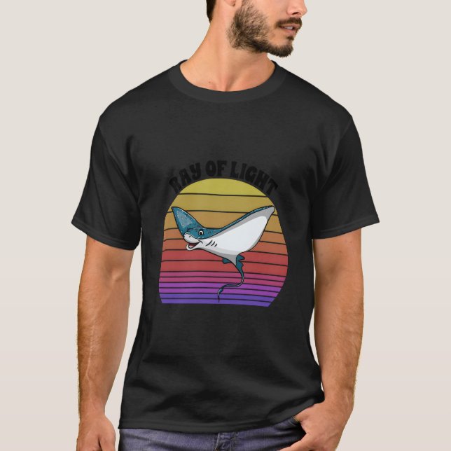 Ray Of Light Stingrays Sea Ocean Nature Underwater T-Shirt (Vorderseite)
