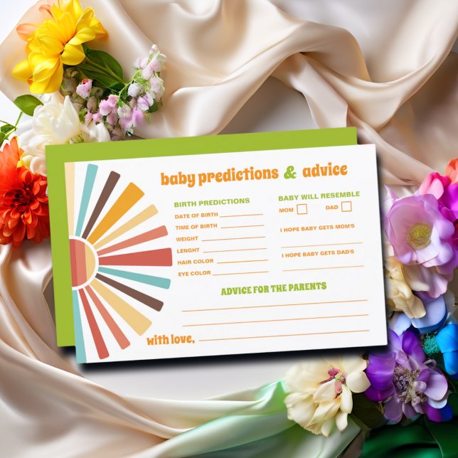 Ray of Sunshine Advice Baby Predictions Card (Von Creator hochgeladen)