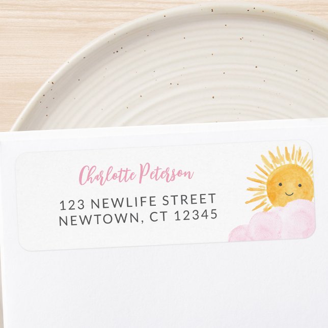 Ray Of Sunshine Baby Shower Return Address (Von Creator hochgeladen)