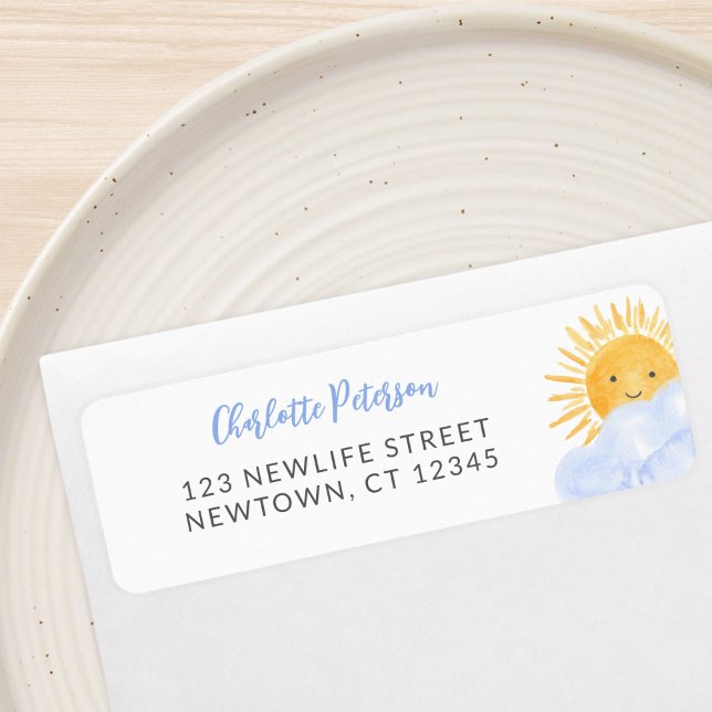 Ray Of Sunshine Baby Shower Return Address (Von Creator hochgeladen)
