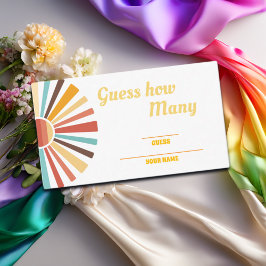 Ray of Sunshine Baby Shower schätzt wie viele Begleitkarte