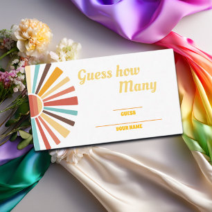 Ray of Sunshine Baby Shower schätzt wie viele Begleitkarte