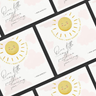 Ray of Sunshine Clouds Girl Baby Shower Serviette