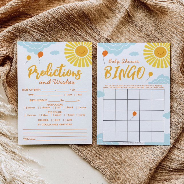Ray of Sunshine Double Sided Baby Shower Games (Von Creator hochgeladen)
