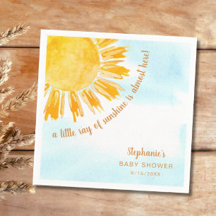 Ray of Sunshine Gender Neutral Baby Shower Serviette