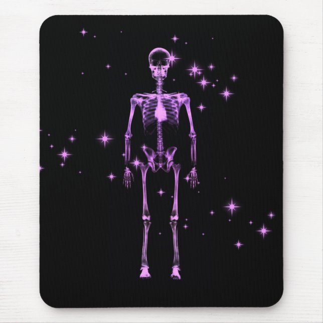 Ray Skelett - Lila leicht Mousepad (Vorne)
