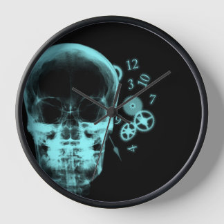 Ray-Skull- und Uhrenteile - Aquamarin Uhr