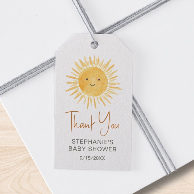 Ray Sunshine Baby Dusche Vielen Dank Geschenkanhänger (Von Creator hochgeladen)