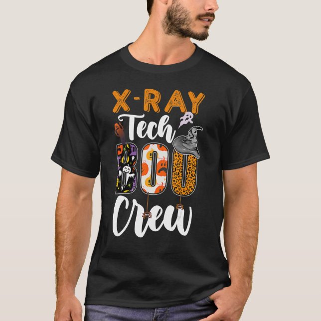 Ray Tech Boo Crew X-Ray Techniker Halloween Mat T-Shirt (Vorderseite)