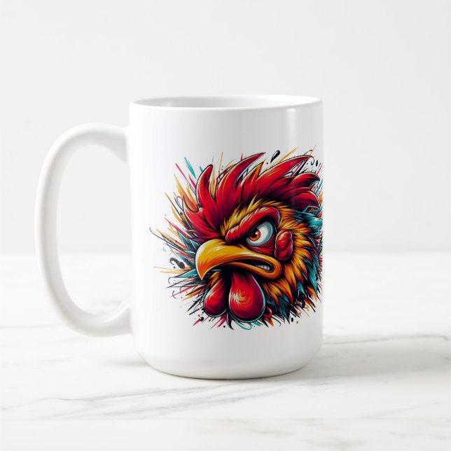 Ray the Fierce Rooster Mug Kaffeetasse (Links)