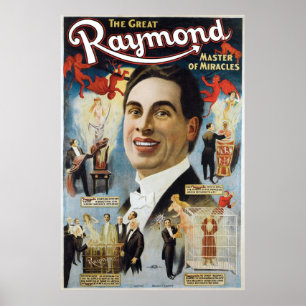 Raymond die große ~ Wunder-Vintage magische Tat Poster