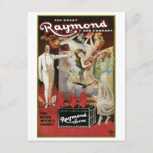 Raymond The Great ~ Hexen Vintage-Zauberkunst Postkarte