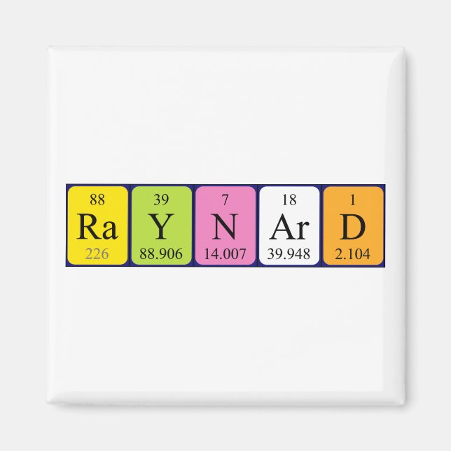 Raynard-Magnet für den periodischen Tabellennamen Magnet (Vorne)