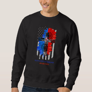 Raynauds Syndrome Red Blue Sunflower Faith Hope Lo Sweatshirt