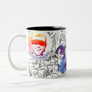 RayRay Logo Scribbles Mug Zweifarbige Tasse