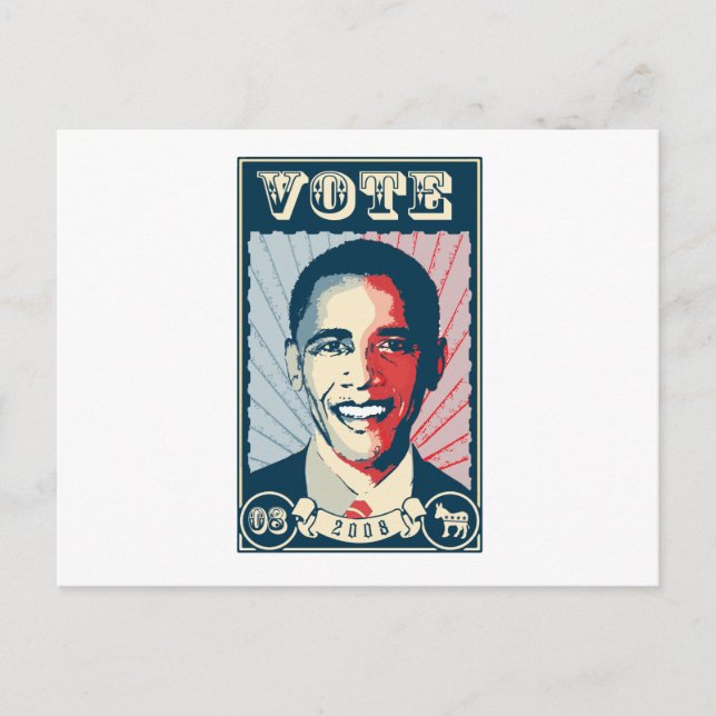RAYS OBAMA ABSTIMMUNG -.png Postkarte (Vorderseite)