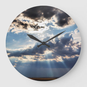 Rays of sunshine from above große wanduhr