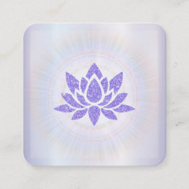 *~* Rays Reiki Energy Healing Lotus Lavendel Quadratische Visitenkarte