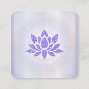 *~* Rays Reiki Energy Healing Lotus Lavendel Quadratische Visitenkarte