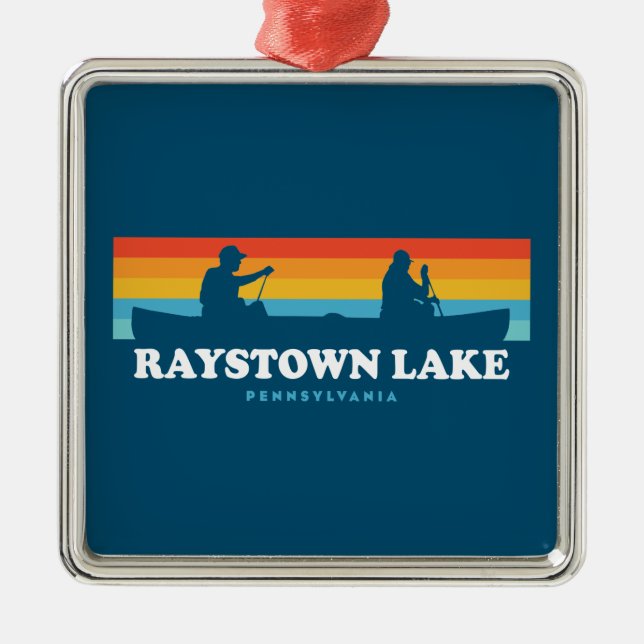 Raystown Lake Pennsylvania Canoe Ornament Aus Metall (Vorne)