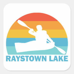 Raystown Lake Pennsylvania Kayak Quadratischer Aufkleber