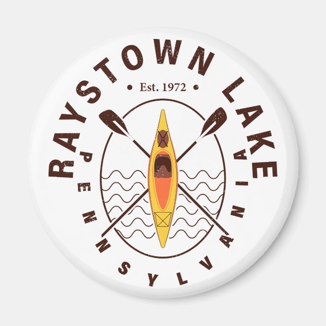 Raystown Lake Pennsylvania Kayaking Souvenirs Magnet (Vorne)