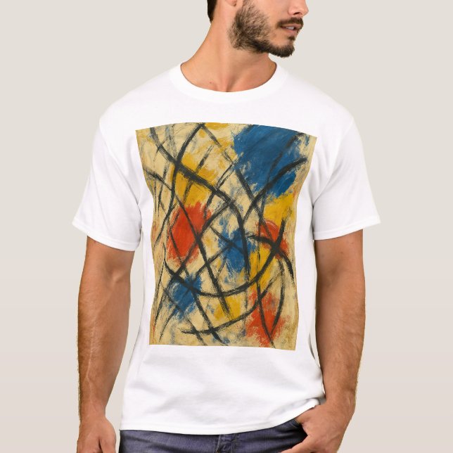 RAZID Abstrakte expressionistische Kunst – Fette F T-Shirt (Vorderseite)