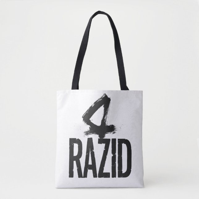 RAZID Minimal Brush Typography Tote Bag – Modern  (Vorderseite)