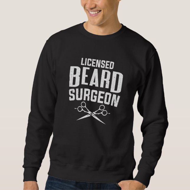 Razor Barbershop Lizenzierter Bartchirurgen Ba Sweatshirt (Vorderseite)