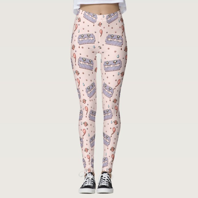Razor Blade Semicolon Yami Kawaii Leggings (Vorderseite)