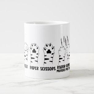 Razor Claws Funny Cat Jumbo-Tasse