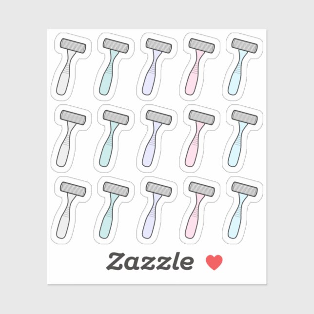 Razor Haarentfernung Selfcare Bujo Planer Aufkleber (Blatt)