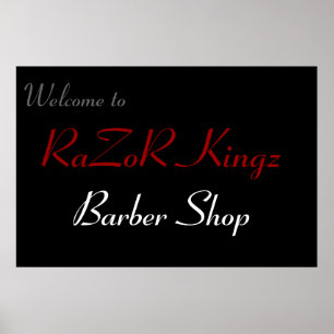 RaZoR Kingz Barber Shop Werbeaktion Poster