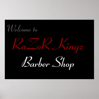 RaZoR Kingz Barber Shop Werbeaktion Poster