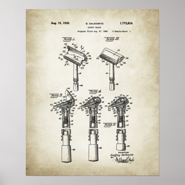 Razor Patent Poster (Vorne)