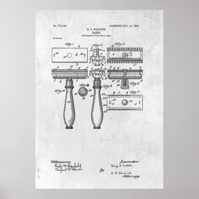 Razor Patent Print 1904 Poster (Vorne)