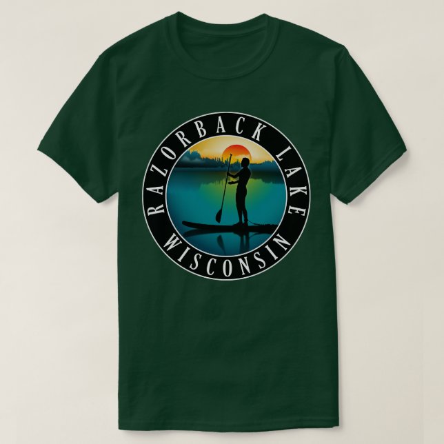 Razorback Lake Wisconsin Paddleboard T-Shirt (Design vorne)