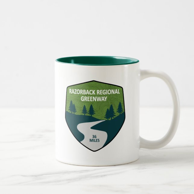 Razorback Regional Greenway Zweifarbige Tasse (Rechts)