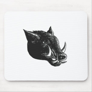Razorback-wilder Eber Scratchboard Mousepad