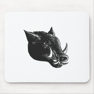 Razorback-wilder Eber Scratchboard Mousepad